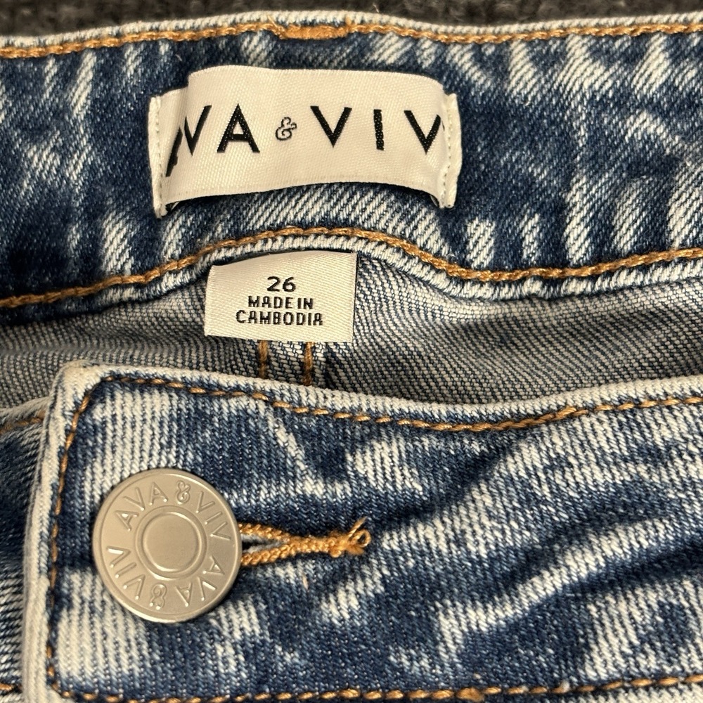 Ava & Viv Womens Plus Size 26 Bermuda Shorts High Rise Relaxed Stretch Denim NWT - Picture 3 of 10